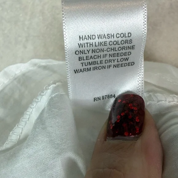 White Cotton Embroidered Eyelet Sundress | Knee Length | Like New small - Picture 13 of 13